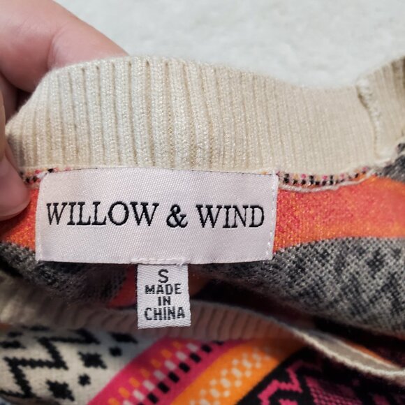 Willow & Wind Bohemian Colorful Fair Isle Academia Preppy Knit Sweater Vest S - Picture 8 of 8